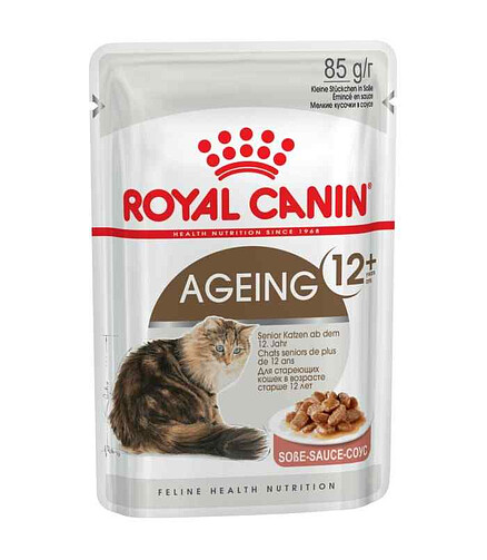 Корм для кошек Royal Canin Ageing+12 кусочки в соусе (85г) 438x503 в Материке