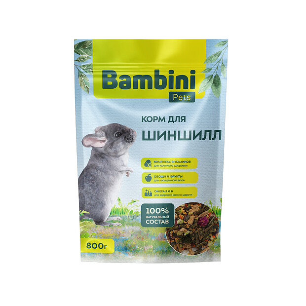 Корм для шиншилл Bambini Pets (0,8кг) 620x620 в Материке