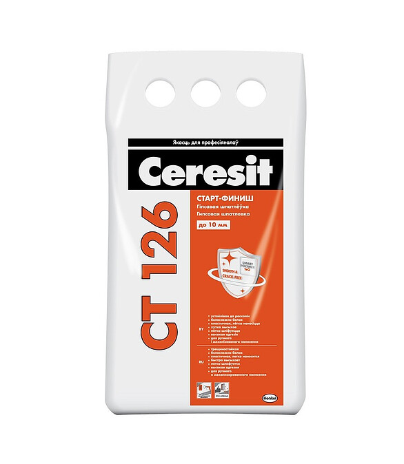 Шпатлевка CERESIT CT 126 гипсовая, 5кг 586x674 в Материке