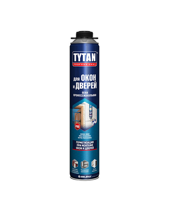 Пена монтажная Tytan Professional для окон и дверей всесезонная, 750мл 586x674 Пена монтажная Tytan Professional для окон и дверей всесезонная, 750мл 586x674 в Материке