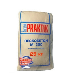 Пескобетон Praktik М-300 сл. 10-100мм 25кг 238x286 в Материке