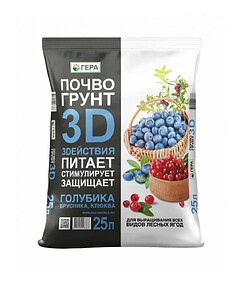 Почвогрунт для голубики брусники и клюквы 3D/3D+ (25л) 238x286 в Материке