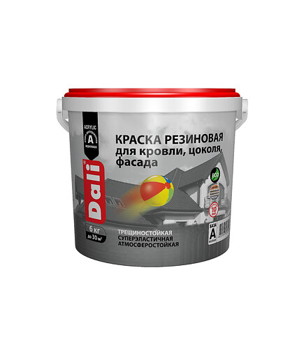 Краска DALI резиновая серая, 6кг 438x503 в Материке