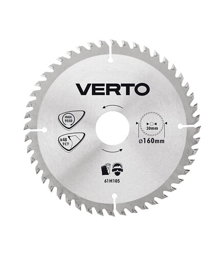 Диск пильный VERTO 160х30мм 48зуб. 61H105 438x503 в Материке