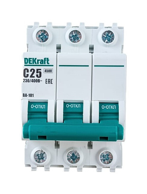 Выключатель автоматический DEKraft 3П 25А 495x660 Выключатель автоматический DEKraft 3П 25А 495x660 в Материке