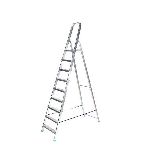 Лестница-стремянка LadderBel алюмин. 9-ступ. 586x674 Лестница-стремянка LadderBel алюмин. 9-ступ. 586x674 в Материке