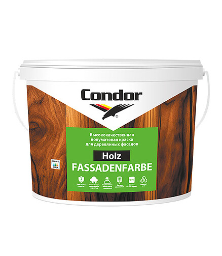 Краска Condor акриловая Holz Fassadenfarbe, 1кг 438x503 в Материке