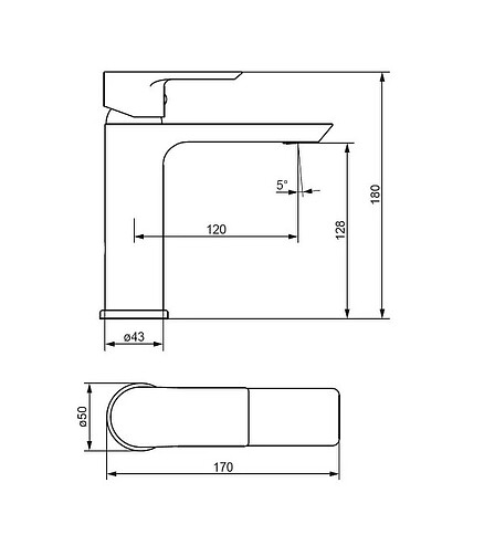 Смеситель APOLLO NEW 470210000 (для умывальника) 438x503 в Материке - Вариант 2