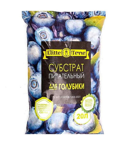 Грунт для голубики Elitte Terre питательный, cубстрат (20л) 438x503 в Материке