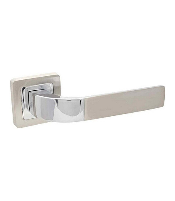Ручка дверная Code Deco H-22104-A-NIS/CR, матовый никель/хром (уп=2шт) 586x674 Ручка дверная Code Deco H-22104-A-NIS/CR, матовый никель/хром (уп=2шт) 586x674 в Материке