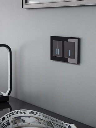 Рамка WERKEL Favorit 2мест. черный 238x286 в Материке - Вариант 4