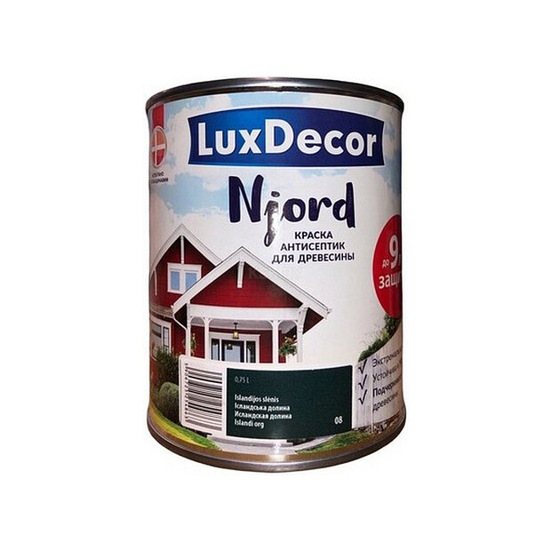 Краска LuxDecor Njord антисептик д/древесины Исландская долина 0,75л