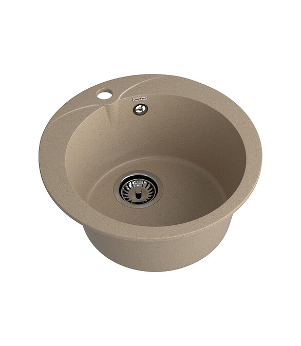 Мойка GRANFEST R480 круглая D480мм иск.мрамор-песочный (сифон в комплекте) 586x674 Мойка GRANFEST R480 круглая D480мм иск.мрамор-песочный (сифон в комплекте) 586x674 в Материке