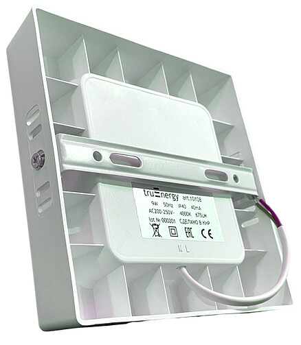 Светильник накладной TRUENERGY Electro 10108 светодиод. квадрат 9W/4000K/IP40 438x503 в Материке - Вариант 2
