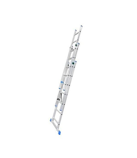 Лестница универсальная LadderBel алюмин. 3-секционная 7 ступ. LS307 438x503 в Материке - Вариант 2