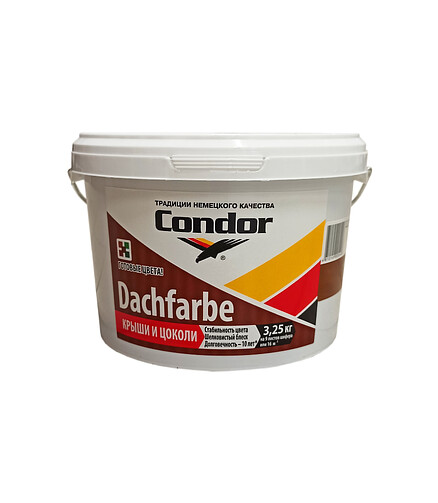 Краска Condor Dachfarbe D17 красный, 3,25кг 438x503 в Материке
