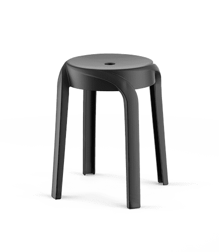 Табурет ECLER (29x29x45) пластик черный PP0006B4 438x503 в Материке