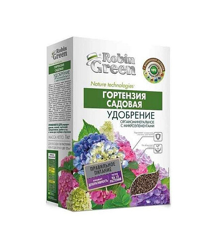 Удобрение для гортензии Robin Green органоминеральное с микроэлементами (1кг) 438x503 в Материке