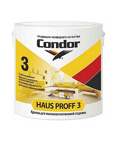 Краска Condor Haus Proff 3 глубокоматовая, 13кг 238x286 в Материке