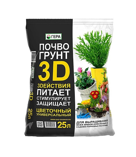 Грунт 3D/3D+ Цветочный (25л) 438x503 в Материке