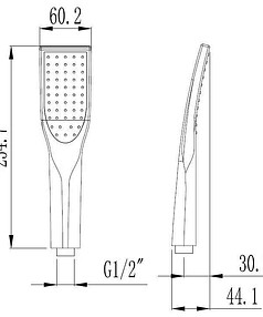 Лейка для душа ESKO SSP751Q 60мм 1 функция форсунки Self-Clean Device