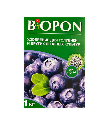 Удобрение для голубики БИОПОН минеральное (1кг) 438x503 в Материке