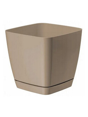 Горшок TOSCANA Квадрат с поддоном (13x12,5см) пластик латте 0731-002 238x286 в Материке