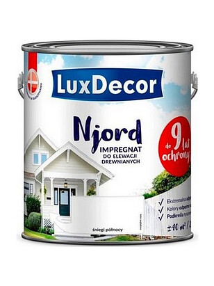 Краска LuxDecor Njord антисептик д/древесины Полярный снег, 0,75л 238x286 в Материке
