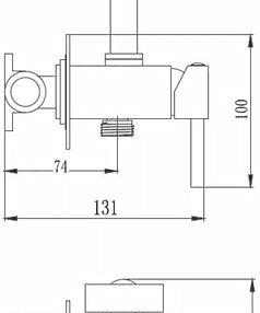 Смеситель HAIBA HB5512 (для биде) хром, настенный с душ.комплектом