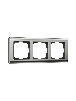 Рамка WERKEL Metallic 3мест. никель 238x286 в Материке
