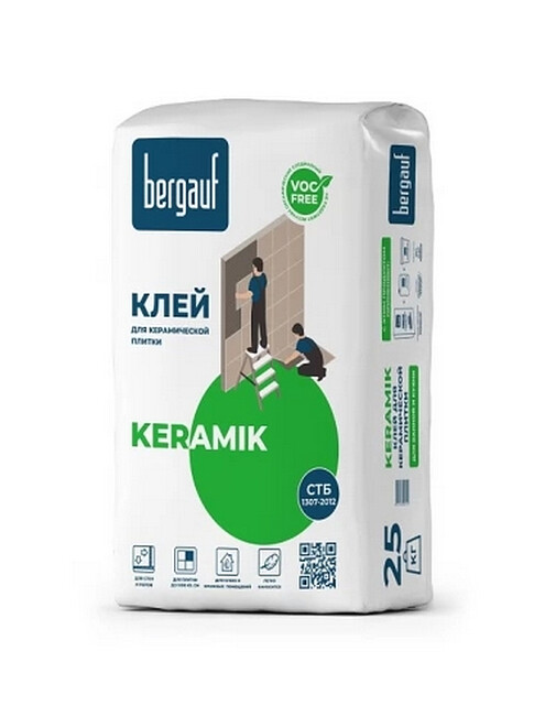 Клей Bergauf Keramik для плитки, 25кг 495x660 Клей Bergauf Keramik для плитки, 25кг 495x660 в Материке