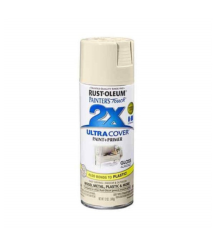 Краска RUST-OLEUM ULTRA COVER 2X аэроз. глянц. миндальный, 340г 438x503 в Материке