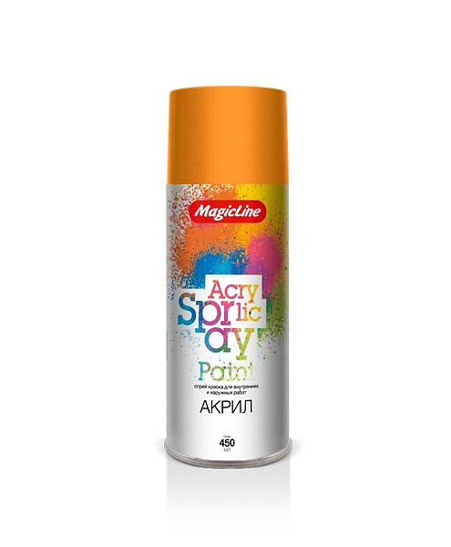 Краска аэроз. MagicLine акрил. желто-оранжевая, 265г 495x660 Краска аэроз. MagicLine акрил. желто-оранжевая, 265г 495x660 в Материке