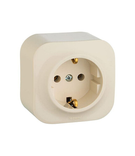 Розетка Legrand QUTEO 782241 1мест. с/з сл.кость 438x503 в Материке