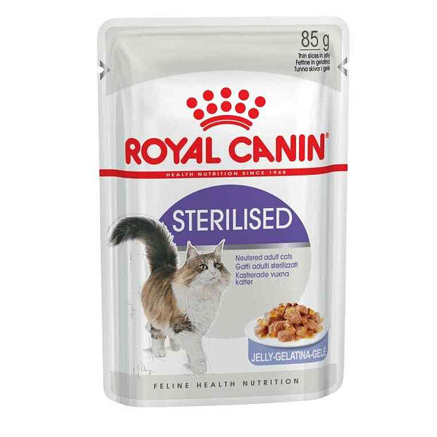 Корм для стер. кошек кусочки в желе Sterilised in Jelly (85г) Royal Canin