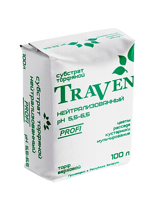 Торф верховой Traven нейтрализованный рН 5,5-6,5 (100л) 238x286 в Материке