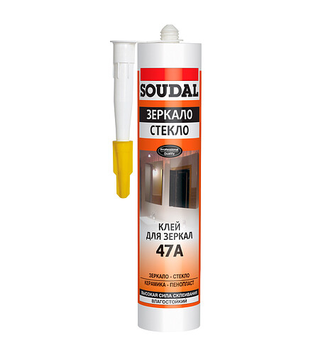 Клей монтажный SOUDAL 47А для зеркал бежевый, 280мл 438x503 в Материке