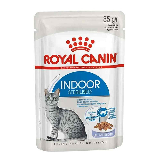 Корм для кошек кусочки в соусе INDOOR STERILISED in GRAVY (85г) Royal Canin