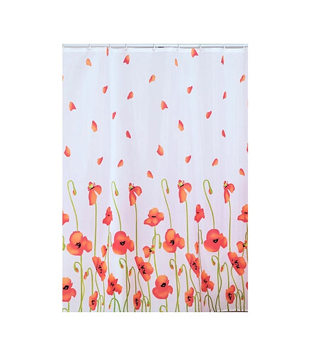 Штора для ванной комнаты POPPY 180х200см (100% полиэстр) 438x503 в Материке