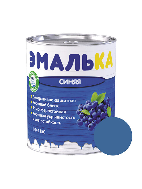 Эмаль ПФ-115С ЭМАЛЬКА синяя, 0,8кг 495x660 Эмаль ПФ-115С ЭМАЛЬКА синяя, 0,8кг 495x660 в Материке