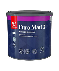 Краска ТИККУРИЛА EURO MATT 3 A матовая 2,7л