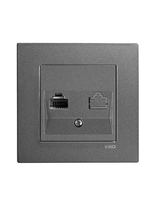 Розетка ТЛФ Viko NOVELLA 92105413 дымчатый 495x660 Розетка ТЛФ Viko NOVELLA 92105413 дымчатый 495x660 в Материке