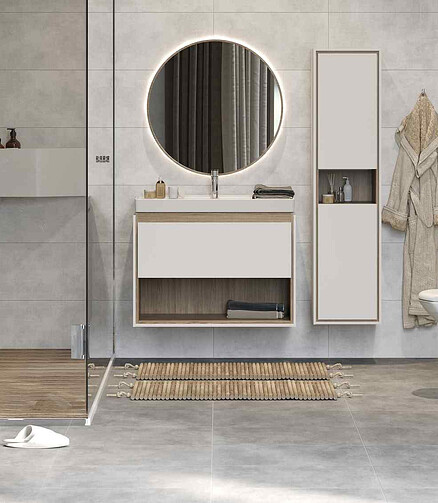 Керамогранит Cersanit POLARIS 29,7х59,8 см 1,77 м2 цвет светло-серый 438x503 в Материке
