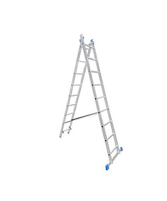 Лестница универсальная LadderBel алюмин. 2- секционная 9-ступ. 2-х секц. LS209