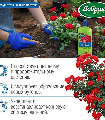 Удобрение ДОБРАЯ СИЛА для роз (1л) 438x503 в Материке - Вариант 2