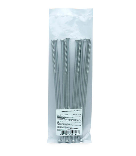Саморез кровельный WO, острый по металлу шлиц TORX25 4,8x180 (уп=10шт) 438x503 в Материке