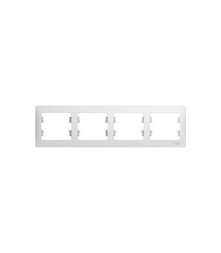 Рамка SE GLOSSA GSL000104 4мест. белый 438x503 в Материке