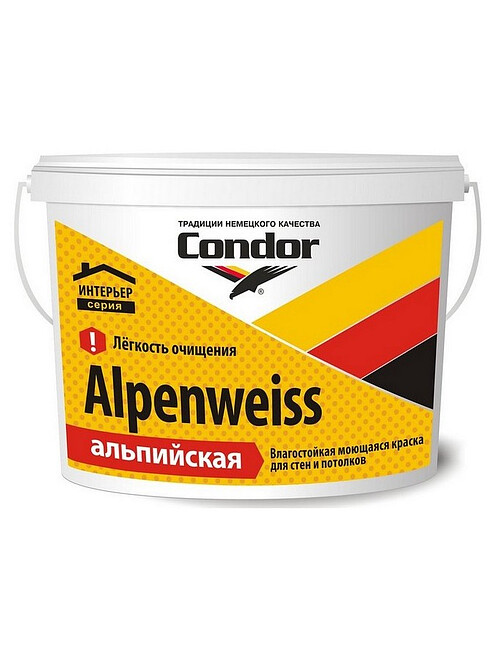 Краска Condor Alpenweiss матовая 7,5кг 495x660 в Материке