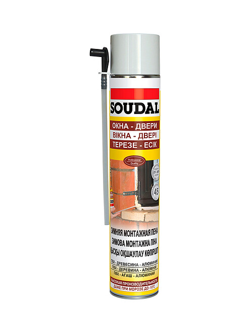 Пена монтажная SOUDAL Yellow Winter зима, 750мл 495x660 Пена монтажная SOUDAL Yellow Winter зима, 750мл 495x660 в Материке