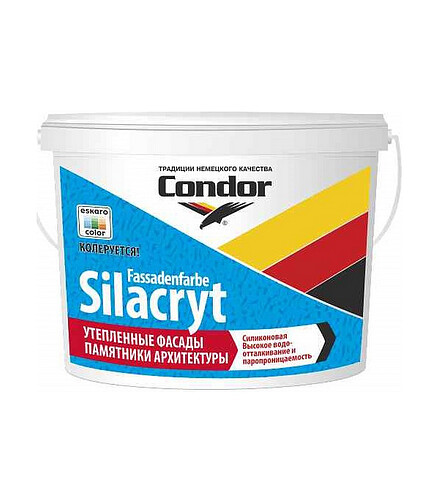 Краска Condor Fassadenfarbe-Silacryt, 15кг 438x503 в Материке